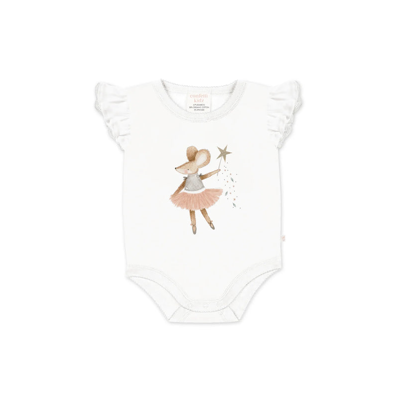 CONFETTI KIDZ FLUTTER BODYSUIT - TUTU CUTE