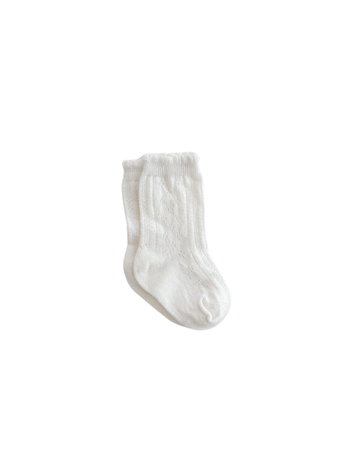 ZIGGY LOU SOCKS LACE MILK