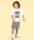 ROCK YOUR BABY BLACK CHECKER SHORTS