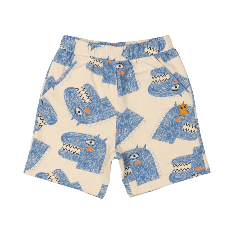 ROCK YOUR BABY DINO ART SHORTS