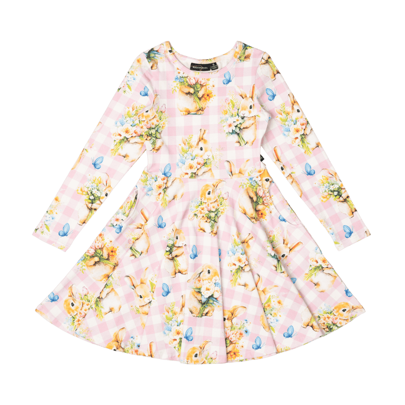 ROCK YOUR BABY BUNNY BOUQUET WAISTED DRESS