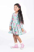 ROCK YOUR KID BLUE GARDEN WAISTED DRESS