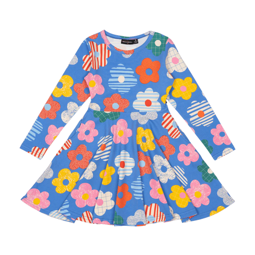 ROCK YOUR BABY HAPPY FLOWERS WAISTED DRESS