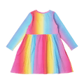 ROCK YOUR KID RAINBOW LONG SLEEVE DRESS