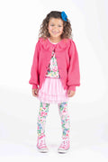 ROCK YOUR KID HOT PINK KNIT CARDIGAN