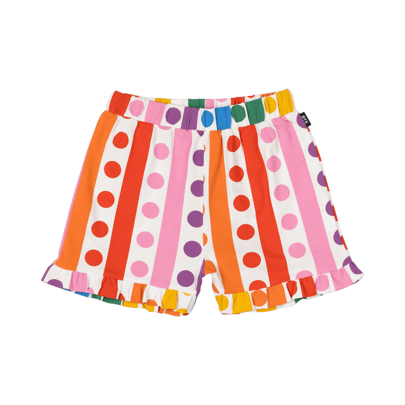 ROCK YOUR BABY RAINBOW DROPS FRILL SHORTS