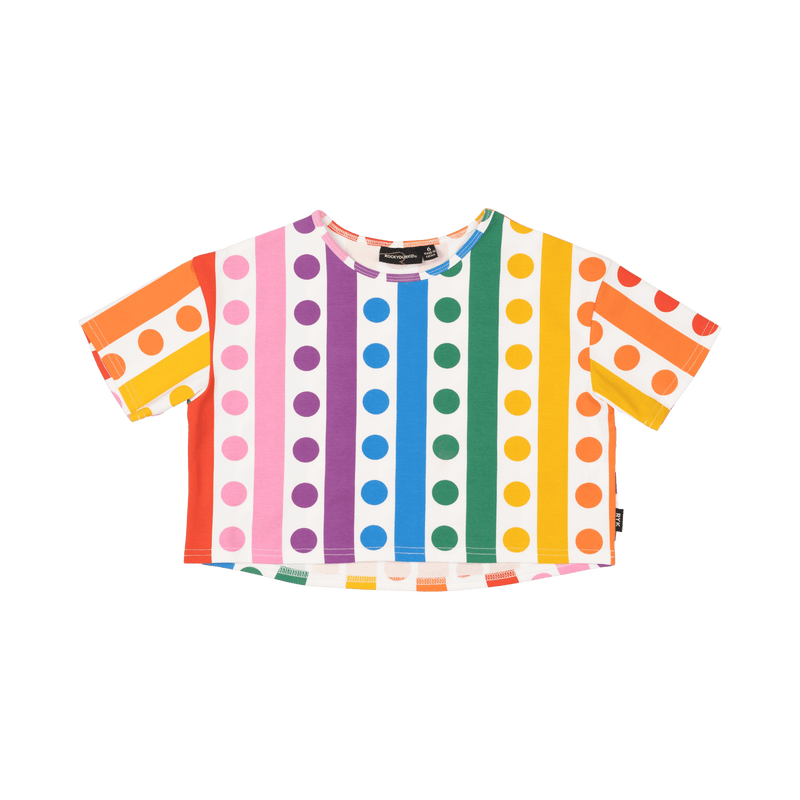 ROCK YOUR BABY RAINBOW DROPS BOXY T-SHIRT