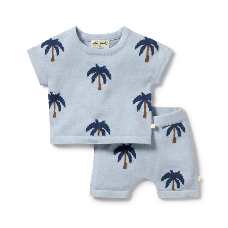 WILSON & FRENCHY LITTLE PALM KNIT SET