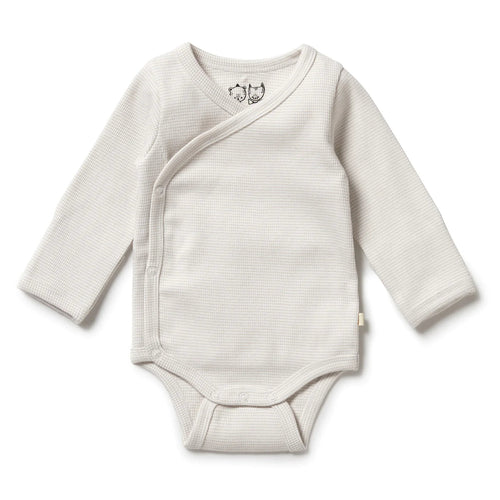 WILSON & FRENCHY STRIPE KIMONO BODYSUIT CLAY