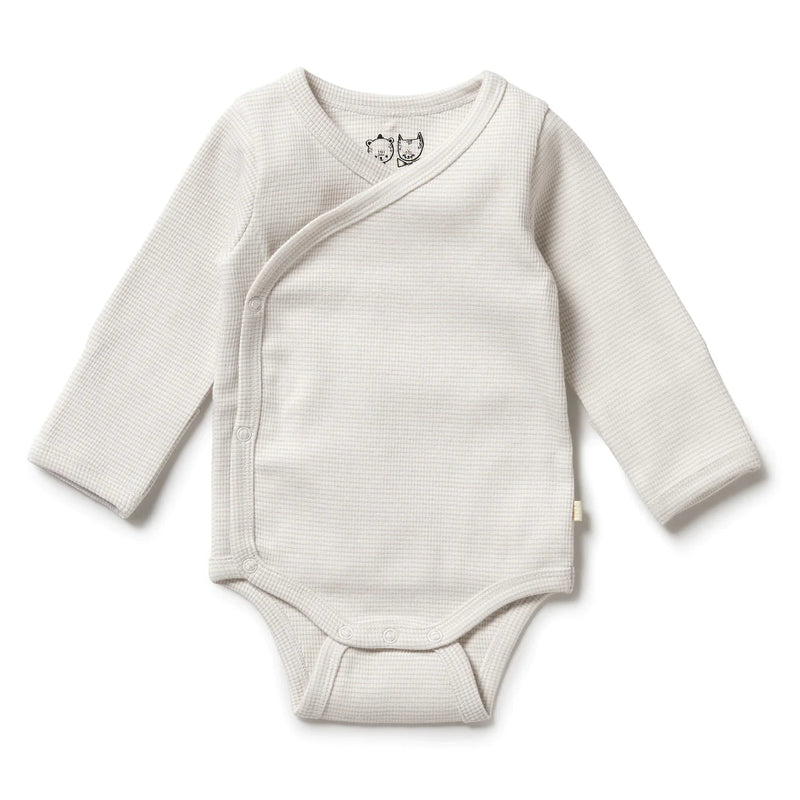 WILSON & FRENCHY STRIPE KIMONO BODYSUIT CLAY