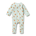 WILSON & FRENCHY CUTE CARROTS ORGANIC ZIPSUIT W FEET