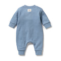 WILSON & FRENCHY STORM BLUE ORGANIC QUILTED GROWSUIT