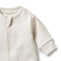 WILSON & FRENCHY OATMEAL ORGANIC QUILTED GROWSUIT