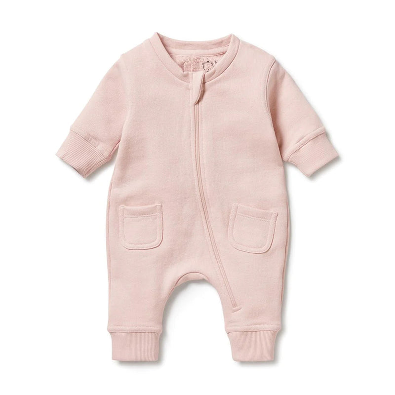 WILSON & FRENCHY ROSE ORGANIC TERRY GROWSUIT