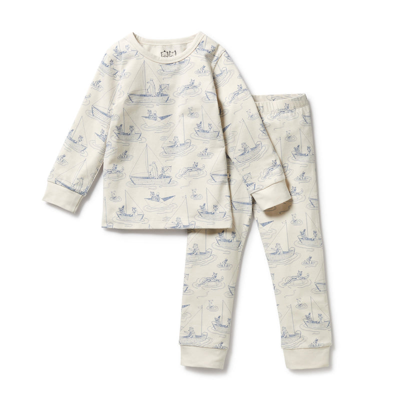 WILSON & FRENCHY SAIL AWAY ORGANIC LS PJ'S