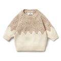 WILSON & FRENCHY ALMOND FLECK KNIT JACQUARD JUMPER