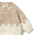 WILSON & FRENCHY ALMOND FLECK KNIT JACQUARD JUMPER