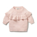 WILSON & FRENCHY PINK KNIT RUFFLE JUMPER