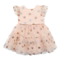 BEBE XMAS STAR DRESS ROSE GOLD