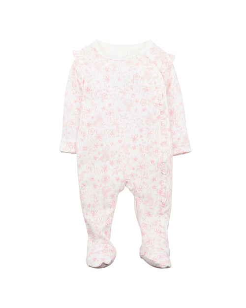 BEBE EVIE TOILE PRINT LS ONESIE