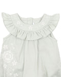 BEBE EVIE EBROIDERED WOVEN BODYSUIT