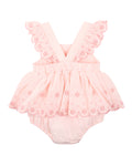 BEBE TILLIE BRODERIE LAYERED BODYSUIT