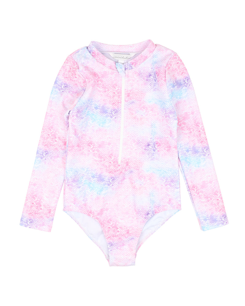 MINIHAHA ELIZA PRINT LS SUNSUIT 3-10 YRS