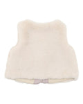 BEBE FAUX FUR VEST ALMOND