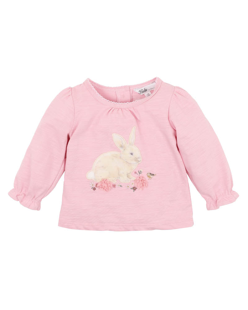 BEBE FLOSSY BUNNY TEE