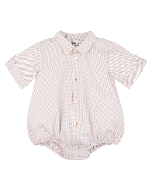 BEBE FINLEY CHECK SHIRT BODYSUIT