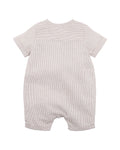 BEBE NINO WOVEN STRIPE ROMPER