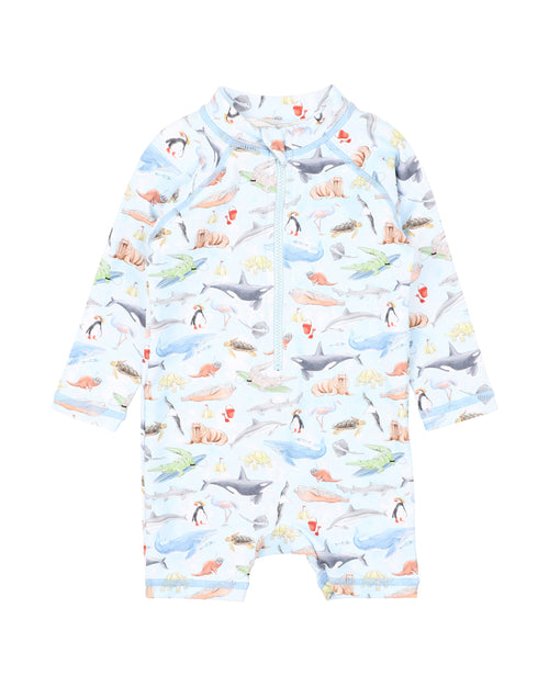 MINIHAHA MARCO PRINT LS RASH SUIT