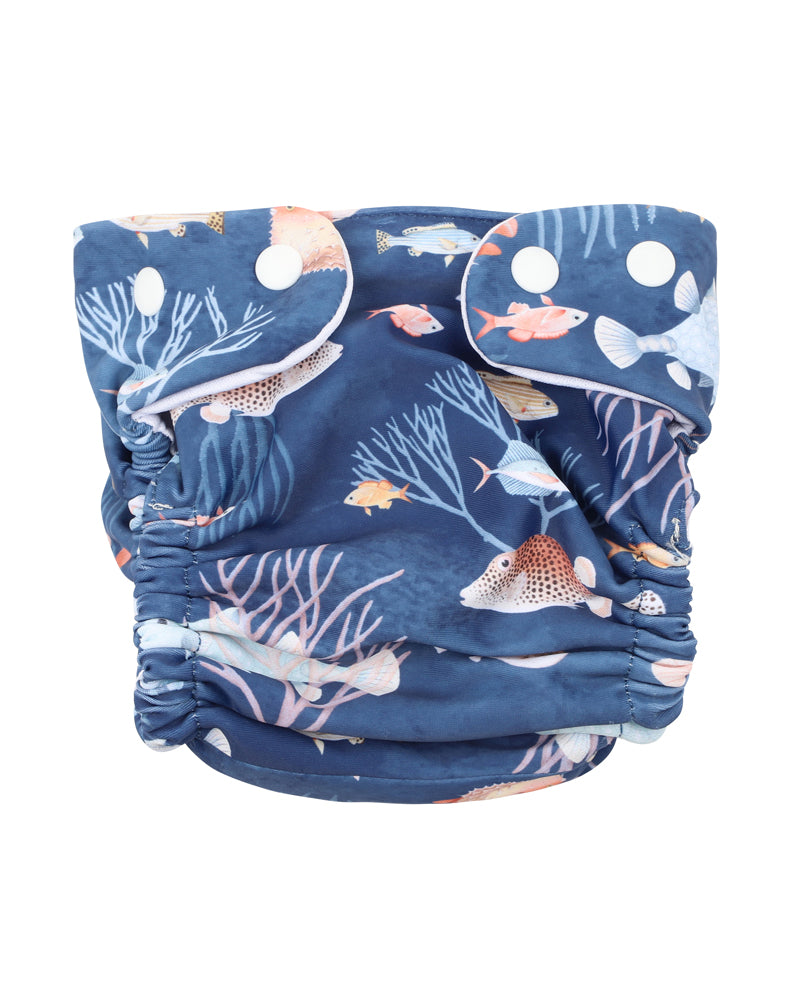 MINIHAHA AIDEN PRINT AQUA NAPPY