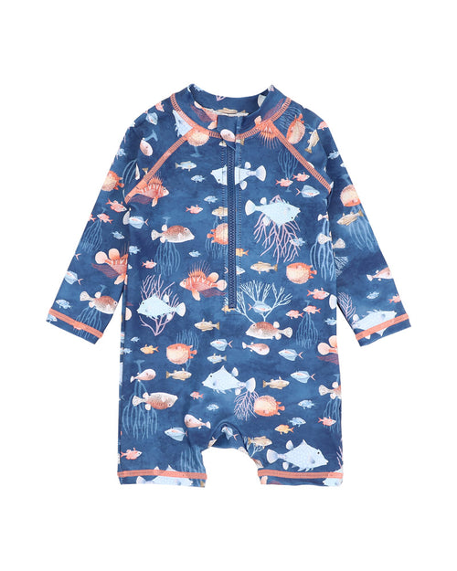 MINIHAHA AIDEN  PRINT LS RASH SUIT