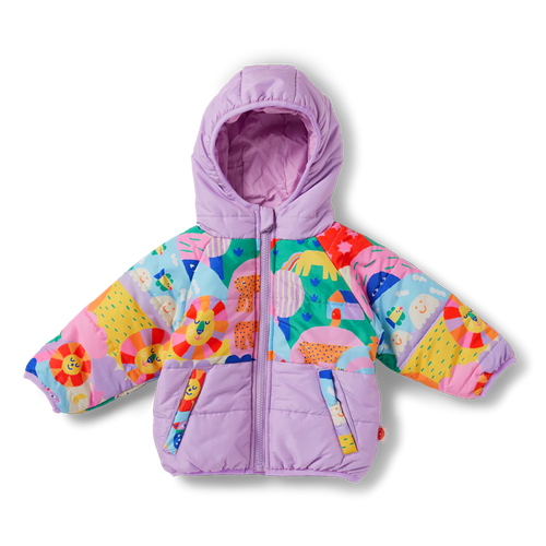 HALCYON NIGHTS RAINBOW VALLEY KIDS PUFFER JACKET