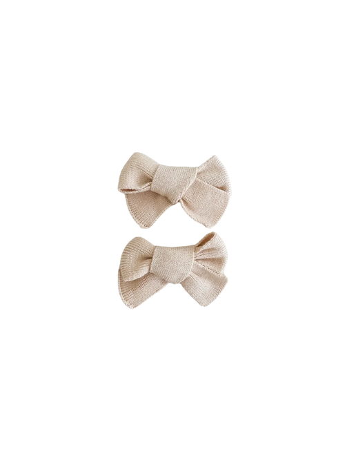 ZIGGY LOU BEIGE BOWS 2 PACK