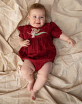 BELLA & LACE GINGERBREAD ROMPER - CHERRY GLAZE