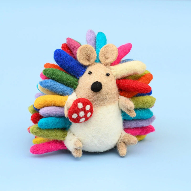 TARA TREASURES FELT RAINBOW HEDGEHOG