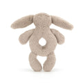 JELLYCAT BASHFUL BEIGE BUNNY RING RATTLE