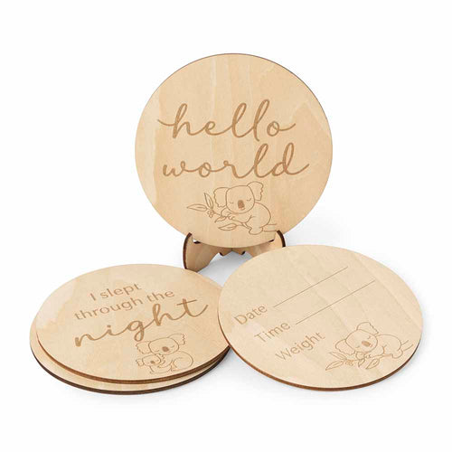 KOALA WOODEN MILESTONE CARDS