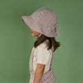 NATURE BABY GINGHAM SUNHAT TWILIGHT CHECK