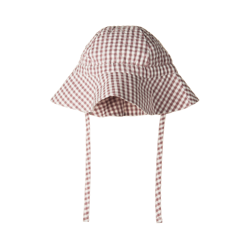 NATURE BABY GINGHAM SUNHAT TWILIGHT CHECK