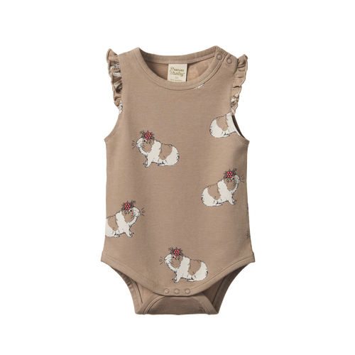 NATURE BABY FLEUR BODYSUIT MOON FLOWER GALA PRINT