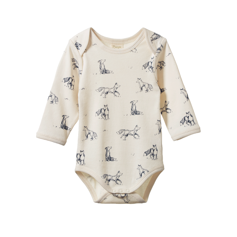 NATURE BABY LONG SLEEVE BODYSUIT FOXY