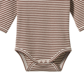 NATURE BABY LONG SLEEVE BODYSUIT PINECONE STRIPE