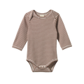 NATURE BABY LONG SLEEVE BODYSUIT PINECONE STRIPE