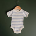 NATURE BABY REN BODYSUIT CELESTIAL BLUE SEA STRIPE