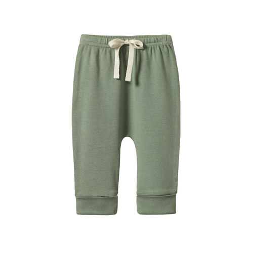 NATURE BABY DRAWSTRING PANTS NETTLE