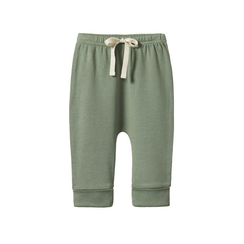 NATURE BABY DRAWSTRING PANTS NETTLE