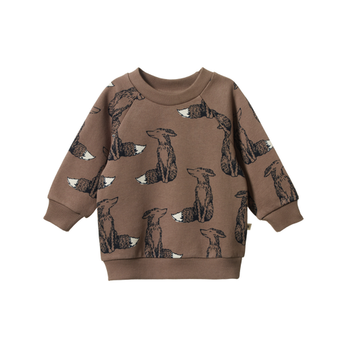 NATURE BABY EMERSON SWEATER FOXY CUB PRINT